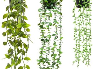 MAKHOT 3pcs Artificial Hanging Plants